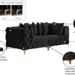 Tremblay 79" Velvet Upholstered 2pc. Modular Loveseat