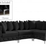 Tremblay 109" Velvet Upholstered 4pc. Modular Sectional
