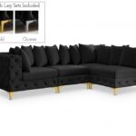 Tremblay 109" Velvet Upholstered 4pc. Modular Sectional
