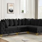 Tremblay 109" Velvet Upholstered 4pc. Modular Sectional
