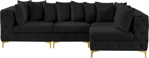 Tremblay 109" Velvet Upholstered 4pc. Modular Sectional