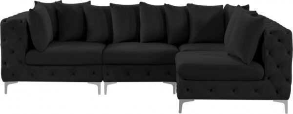 Tremblay 109" Velvet Upholstered 4pc. Modular Sectional