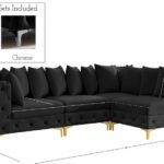 Tremblay 109" Velvet Upholstered 4pc. Modular Sectional