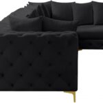 Tremblay 139" Velvet Upholstered 5pc. Modular Sectional