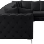 Tremblay 139" Velvet Upholstered 5pc. Modular Sectional