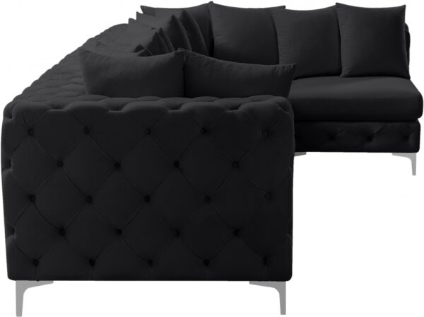 Tremblay 139" Velvet Upholstered 5pc. Modular Sectional