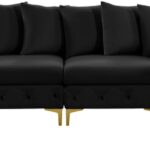 Tremblay 139" Velvet Upholstered 5pc. Modular Sectional