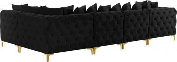 Tremblay 139" Velvet Upholstered 5pc. Modular Sectional