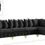 Tremblay 139" Velvet Upholstered 5pc. Modular Sectional