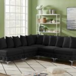 Tremblay 99" Velvet Upholstered 5pc. Modular Sectional