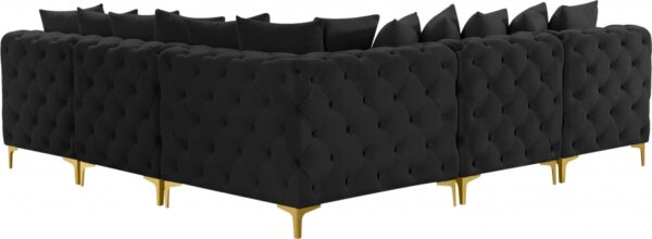Tremblay 99" Velvet Upholstered 5pc. Modular Sectional