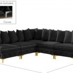 Tremblay 99" Velvet Upholstered 5pc. Modular Sectional