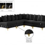 Tremblay 99" Velvet Upholstered 5pc. Modular Sectional