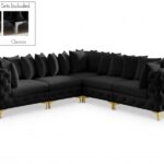 Tremblay 109" Velvet Upholstered 5pc. Modular Sectional