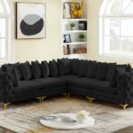 Tremblay 109" Velvet Upholstered 5pc. Modular Sectional
