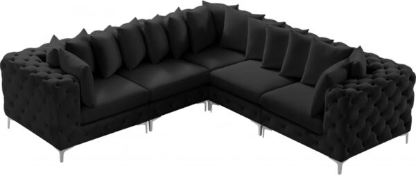 Tremblay 109" Velvet Upholstered 5pc. Modular Sectional
