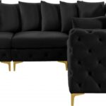 Tremblay 109" Velvet Upholstered 5pc. Modular Sectional