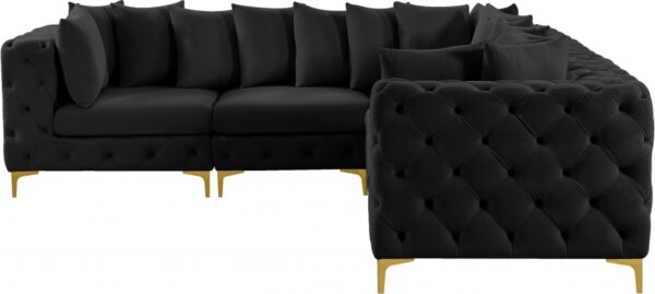 Tremblay 109" Velvet Upholstered 5pc. Modular Sectional
