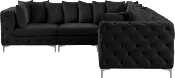 Tremblay 109" Velvet Upholstered 5pc. Modular Sectional