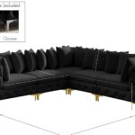 Tremblay 109" Velvet Upholstered 5pc. Modular Sectional