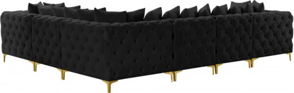 Tremblay 139" Velvet Upholstered 6pc. Modular Sectional