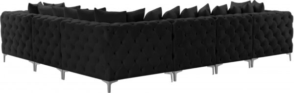 Tremblay 139" Velvet Upholstered 6pc. Modular Sectional