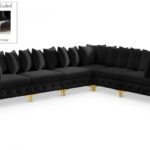 Tremblay 139" Velvet Upholstered 6pc. Modular Sectional