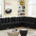 Tremblay 139" Velvet Upholstered 6pc. Modular Sectional