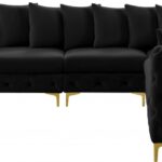 Tremblay 139" Velvet Upholstered 6pc. Modular Sectional