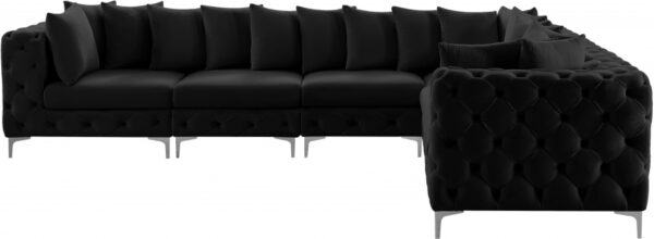Tremblay 139" Velvet Upholstered 6pc. Modular Sectional