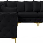 Tremblay 139" Velvet Upholstered 6pc. Modular Sectional
