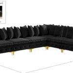 Tremblay 139" Velvet Upholstered 6pc. Modular Sectional