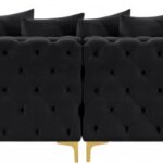 Tremblay 139" Velvet Upholstered 6pc. Modular Sectional