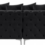 Tremblay 139" Velvet Upholstered 6pc. Modular Sectional