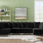 Tremblay 139" Velvet Upholstered 6pc. Modular Sectional