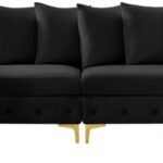 Tremblay 139" Velvet Upholstered 6pc. Modular Sectional