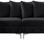 Tremblay 139" Velvet Upholstered 6pc. Modular Sectional