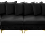 Tremblay 139" Velvet Upholstered 6pc. Modular Sectional
