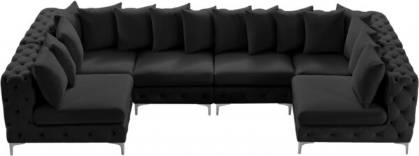 Tremblay 139" Velvet Upholstered 6pc. Modular Sectional