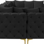 Tremblay 139" Velvet Upholstered 6pc. Modular Sectional