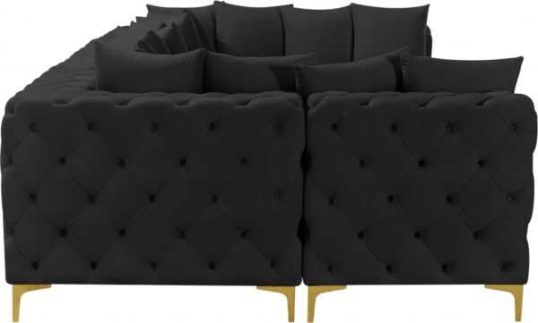 Tremblay 139" Velvet Upholstered 6pc. Modular Sectional
