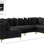 Tremblay 139" Velvet Upholstered 6pc. Modular Sectional