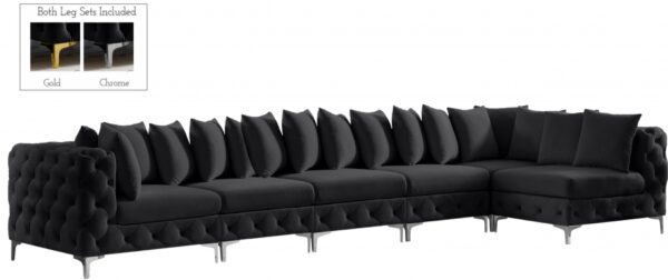 Tremblay 169" Velvet Upholstered 6pc. Modular Sectional