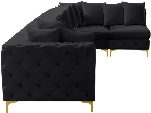Tremblay 169" Velvet Upholstered 6pc. Modular Sectional