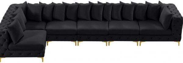 Tremblay 169" Velvet Upholstered 6pc. Modular Sectional