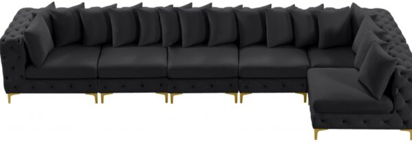 Tremblay 169" Velvet Upholstered 6pc. Modular Sectional