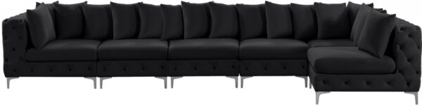 Tremblay 169" Velvet Upholstered 6pc. Modular Sectional