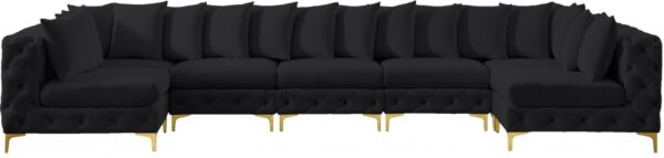 Tremblay 169" Velvet Upholstered 7pc. Modular Sectional