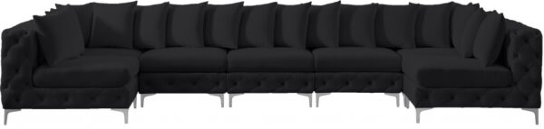 Tremblay 169" Velvet Upholstered 7pc. Modular Sectional