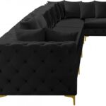 Tremblay 198" Velvet Upholstered 7pc. Modular Sectional